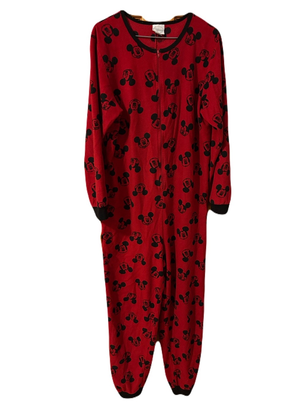 Disney Red and Black Mickey Mouse Fleece Sleep Onesie